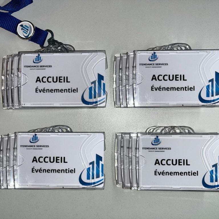 Badges accueil événementiel 1TENDANCE SERVICES