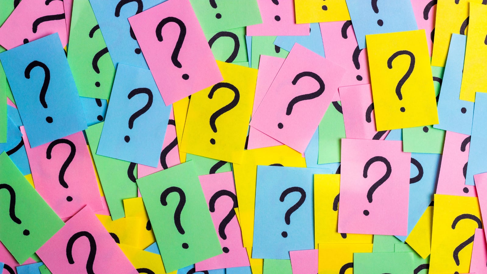 Point d'interrogation sur post it